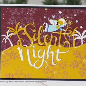 Silent Night - Kerstsnijmal - Creative Expressions Paper Cuts-collectie
