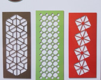 Geometric shaped cut-out panels &#39;Geo Trio&#39; - 3 Sizzix dies
