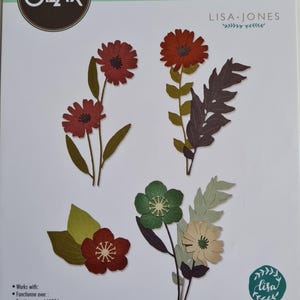 Wild Blooms #1 - 13 Sizzix dies Flowers, leaves