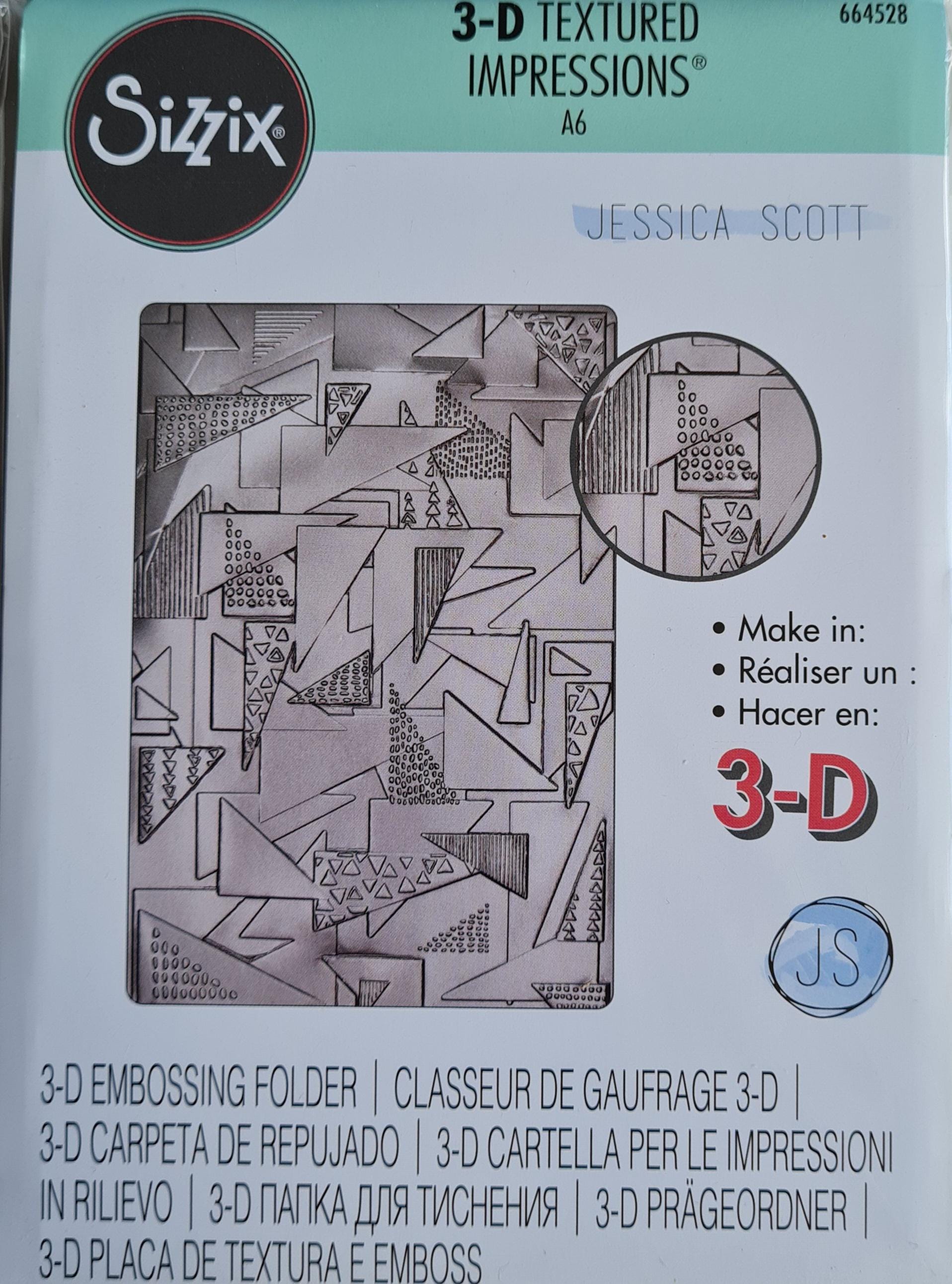 Doodle Triangles Sizzix 3D Embossing Folder- Geometric - Etsy