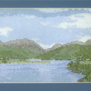 Glencoe von der Ballachulish Bridge Kreuzstich Stickvorlage