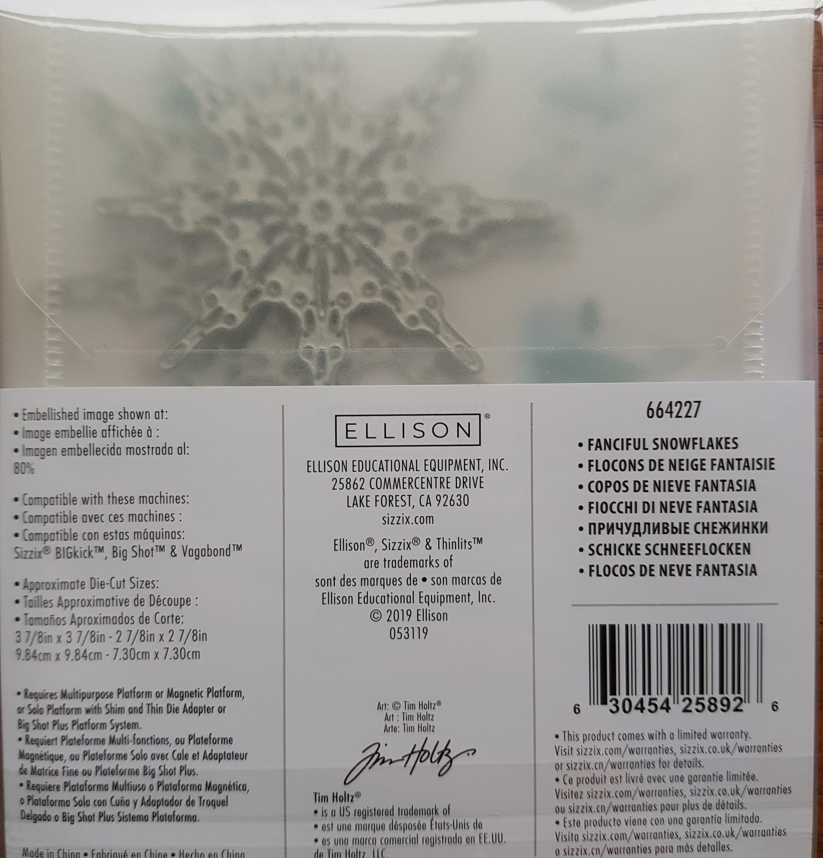 Sizzix Set Fustelle Thinlits Fiocchi Di Neve Tim Holtz - 2 Pezzi Per Creazioni Invernali Fai Da Te - 2