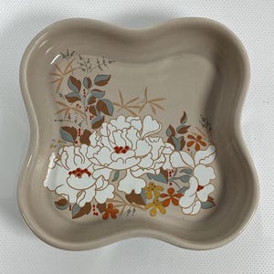 Vintage 1980&#39;s Poole Pottery &#39;Kandy&#39; Floral Jewellery Trinket Dish