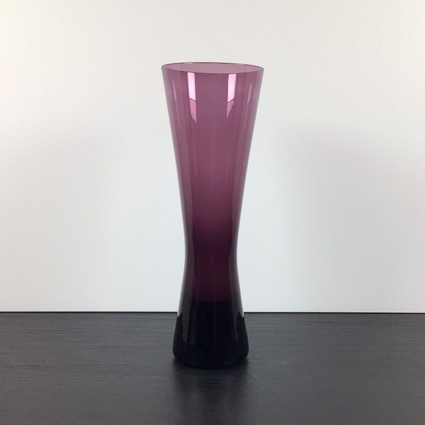 Grand vase vintage en verre violet - Décoration violette