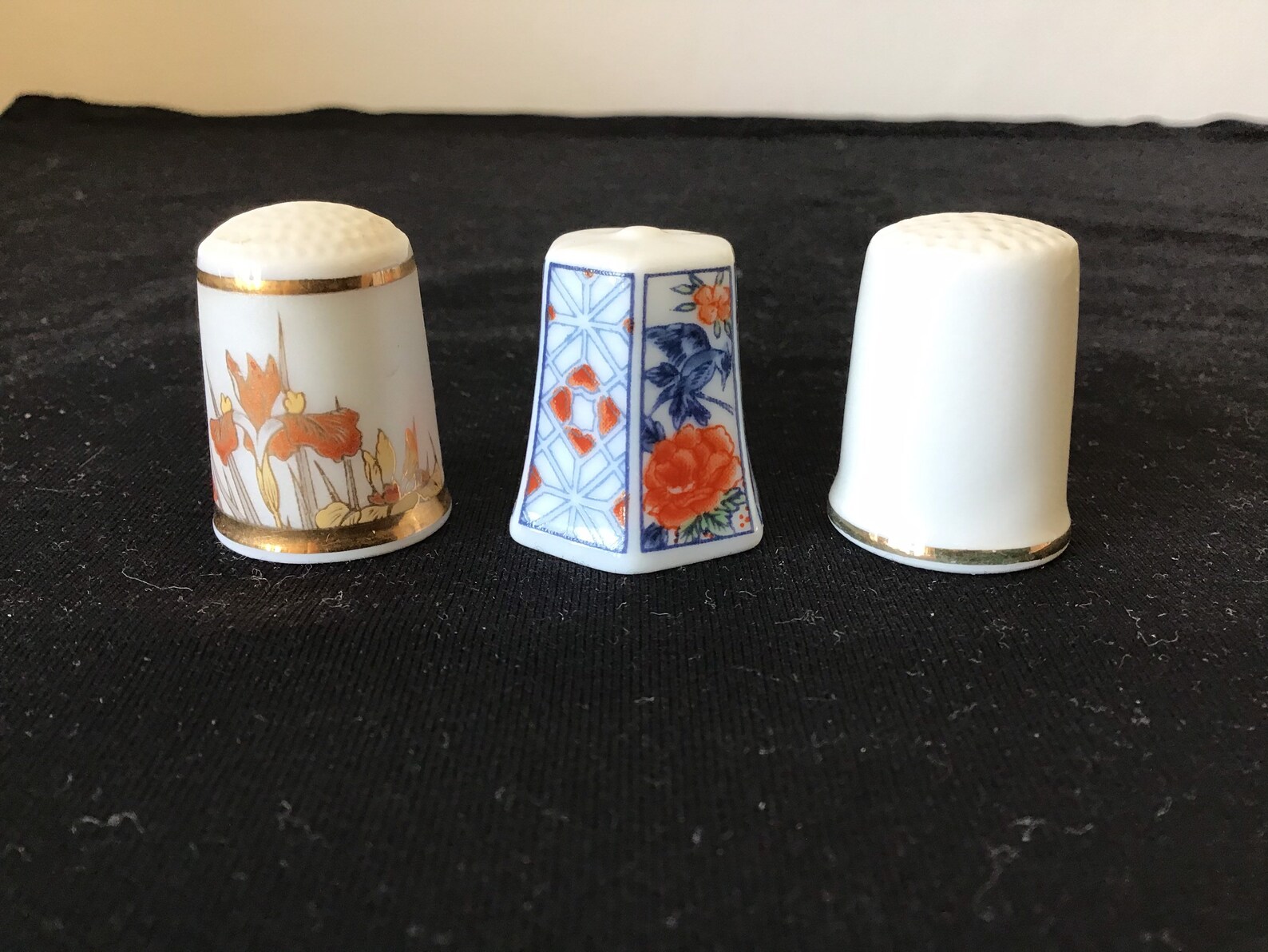 Vintage Group Of Three Japanese Thimbles Chokin Etsy