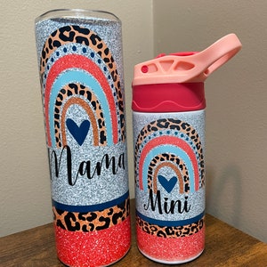 Mommy and me matching tumblers ,gifts, mama and mini