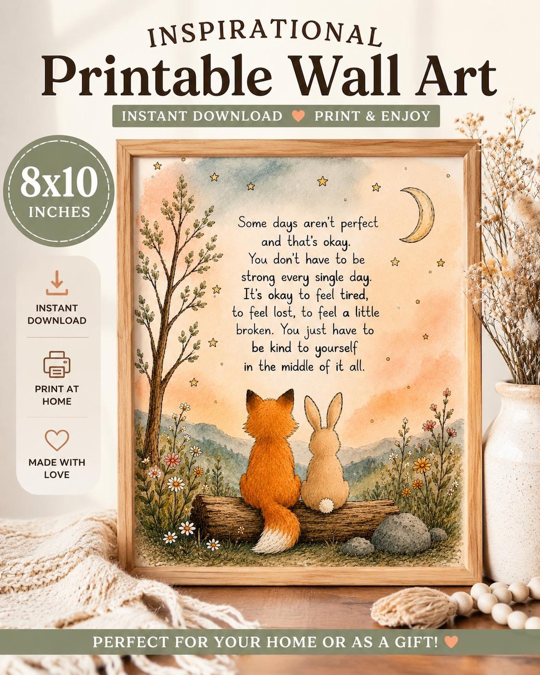 Inspirierendes Wandbild zum Ausdrucken, 8x10 Zoll (ca. 20x25 cm) großer