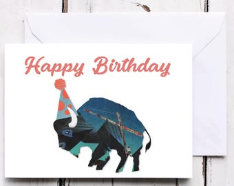Happy Birthday Buffalo – A Bold & Playful Birthday Card