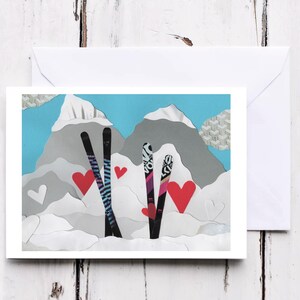 Ski Love – Winter Romance Greeting Card