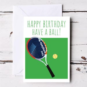 Happy Birthday - Have a Ball – Tennis-Themed Birthday Card