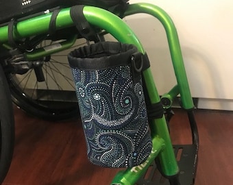 Wheelchair multipurpose cup holder -- neoprene