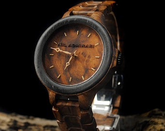 MILAGRO DE NOÉ | reloj para hombre | relojes para mujer | Reloj de madera de roble pantano | Reloj de madera para hombre | reloj de madera | Reloj celta | Grabado personalizado