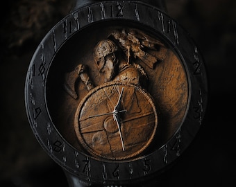 Dark Warrior Bog Oak Watch | Personalized Medieval Gift for Men
