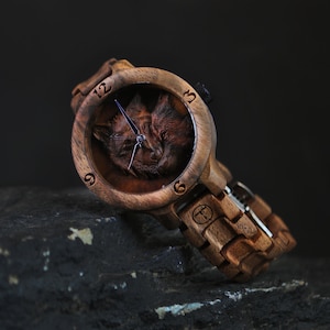 Wolfs l Women wrist watch | Engraved Watch | montre bois | Women's wood watch | Women bracelet | wrist watch for women | Ladies watches