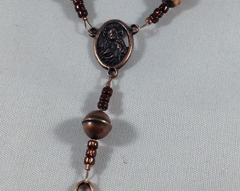 Copper Finger Rosary