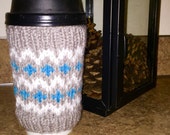 Fair Island Knit Coffee/Tea/Cup Cozy Sleeve  (cup not included) 