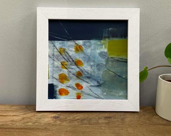 Cornish Coastal Abstract Painting - Original Framed Landscape Inspired Artwork by Niko Brown