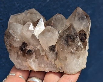 Big Display Smokey Amethyst Cluster, Diamond Hill mine South Carolina