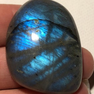 Gran Labradorita Azul Cabujón Palma/Piedra de Bolsillo
