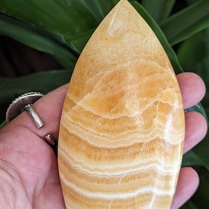 Fully Polished Yellow Calcite Freeform