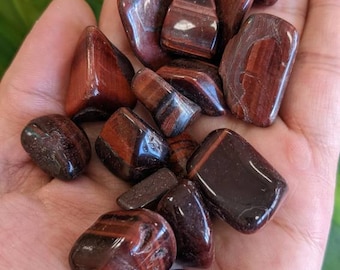Red Tigers Eye Tumbled Stone