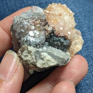 Fluorite, Quartz and Galena Specimen from Blanchard Mine, Bingham New Mexico