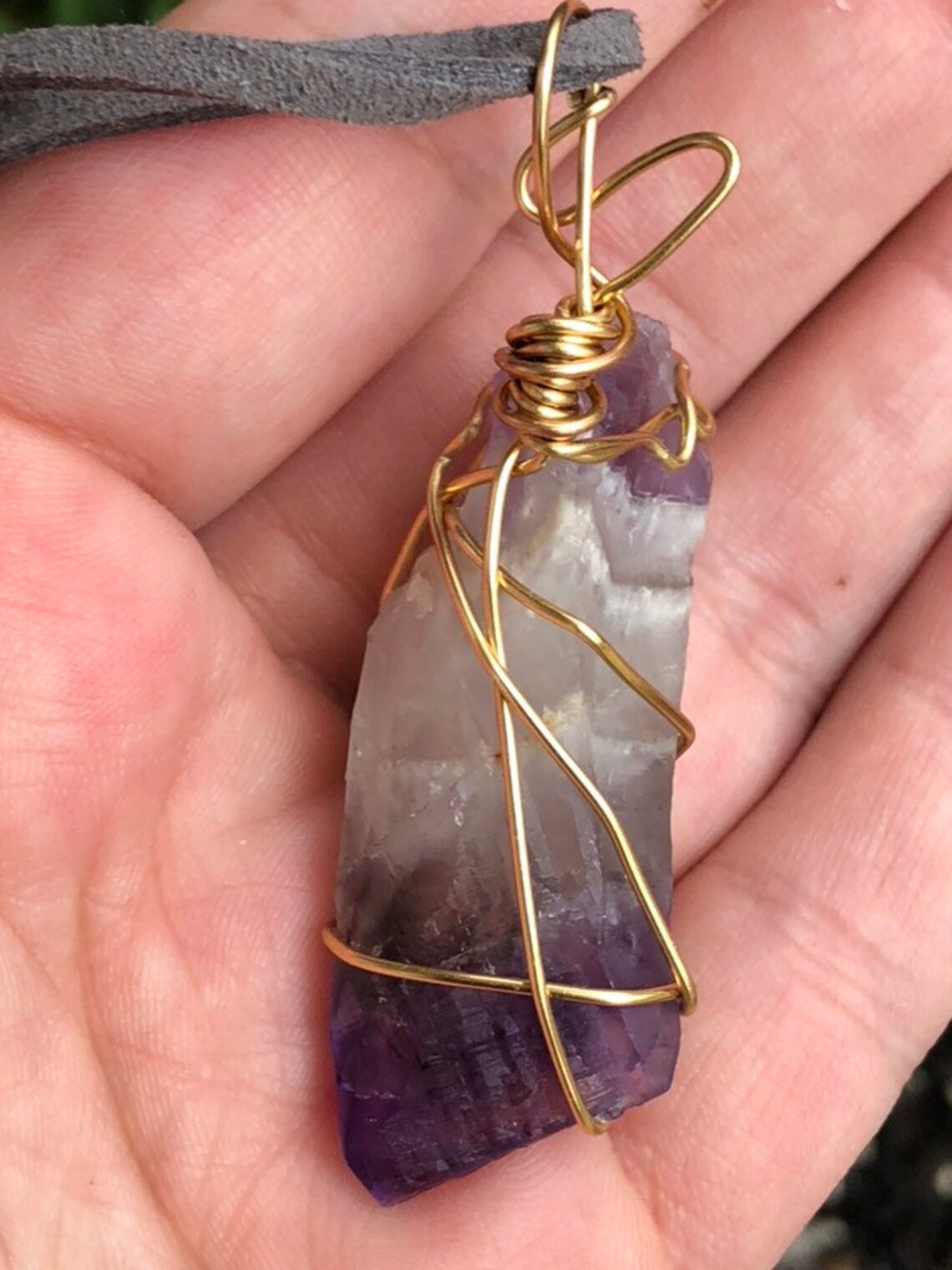 Thunder Bay Canada Chevron Amethyst Healing Crystal Pendant Etsy Norway