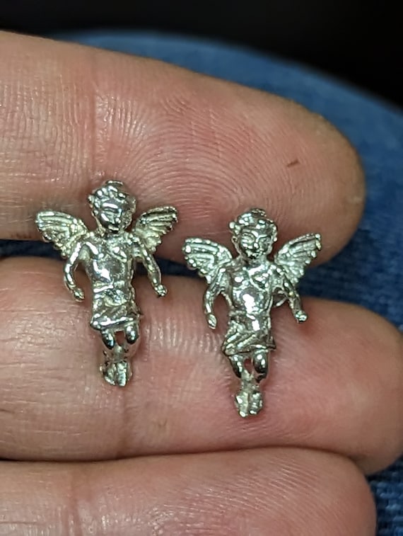 Sterling Silver Angel Earrings - image 1