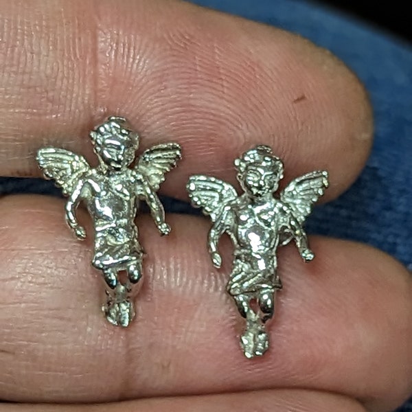 Sterling Silver Angel Earrings