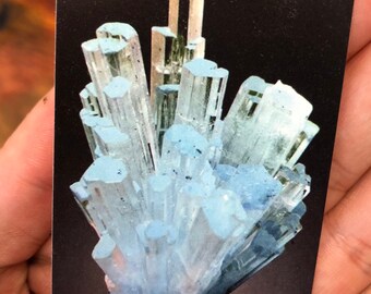 Aquamarine Crystal Cluster Sticker