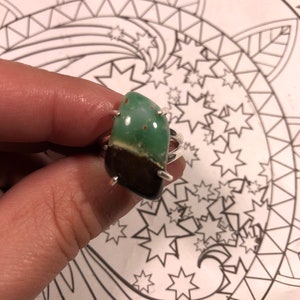 Chrysoprase Sterling Silver Ring