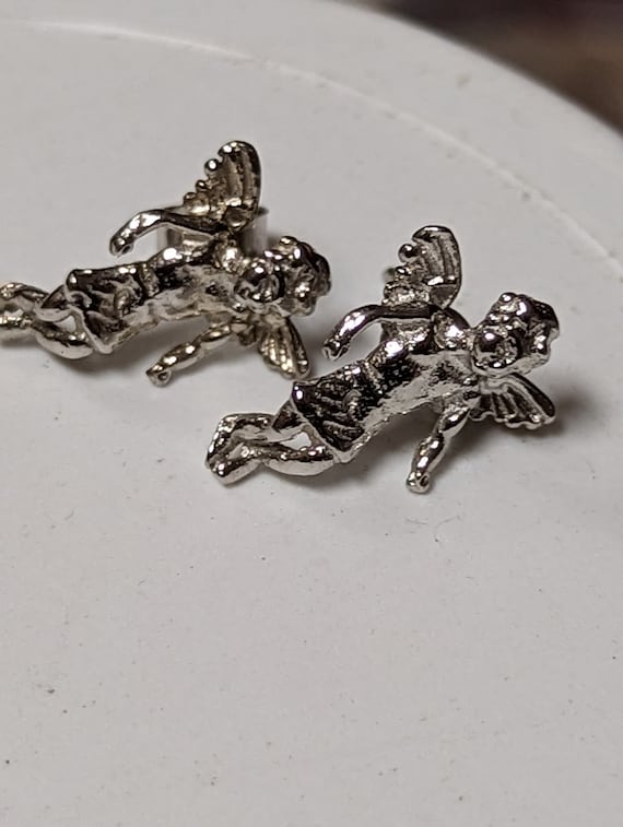 Sterling Silver Angel Earrings - image 2