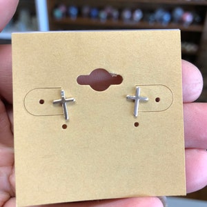 Cross Sterling Silver Earrings