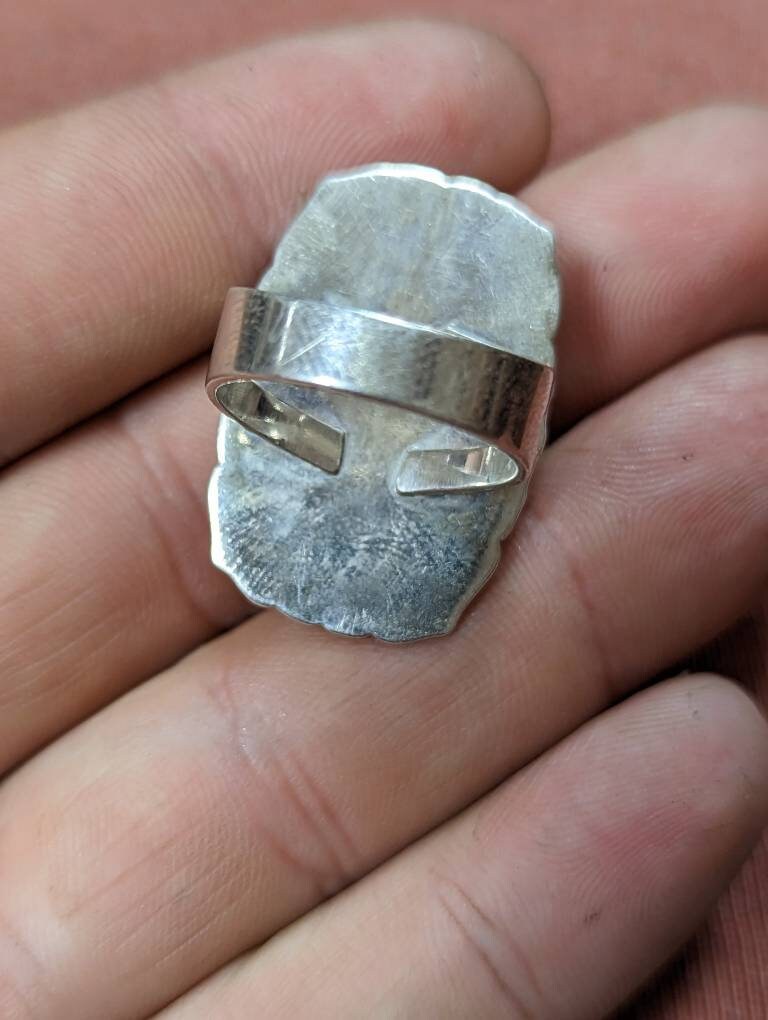 Vintage Inlay Turquoise Sterling Silver Ring Carolyn Pollack