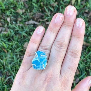 Blue Apatite Ring