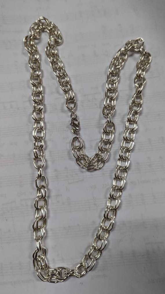 Vintage Monet Silver Plated Long Necklace