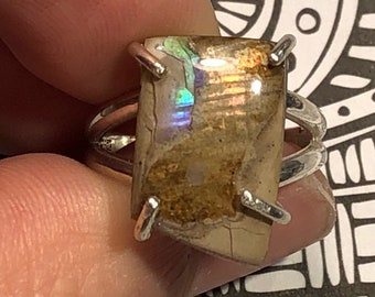 Colorado Ammolite Sterling Silver Ring