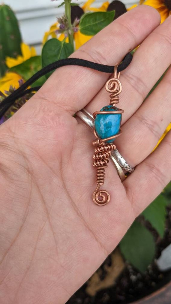 クリソコラワイヤーラップペンダント - Etsy 日本