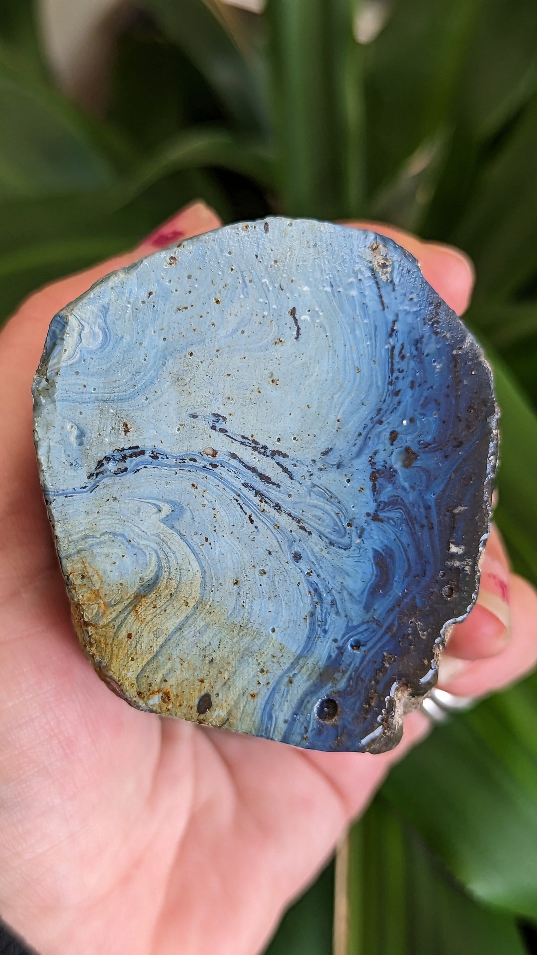 Large Sieber Agate Blue Obsidian Glass - Etsy