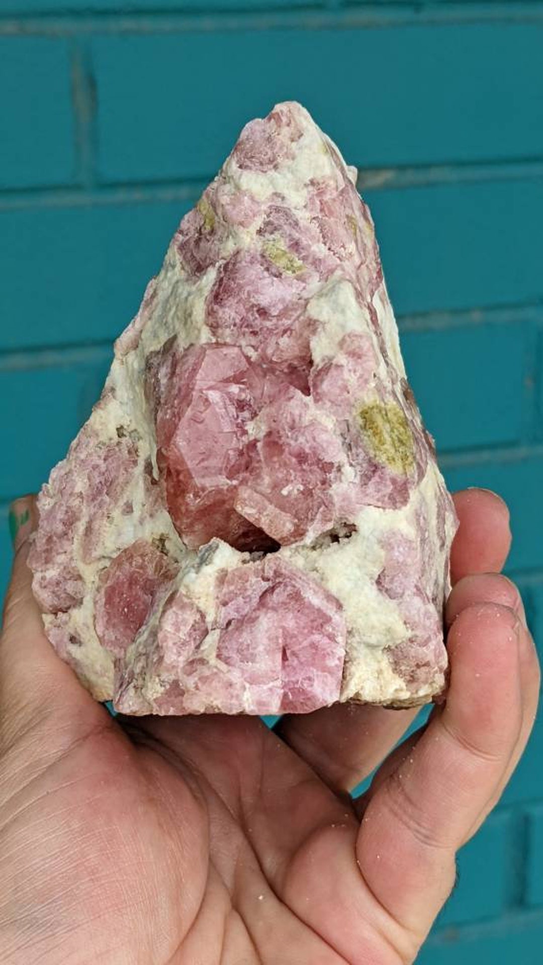 Stunning Raspberry Pink Grossular Crystal Cluster Large Etsy