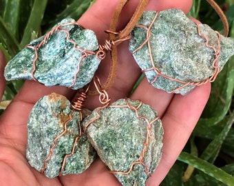 Fuschite Green Mica Lepidolite Necklaces