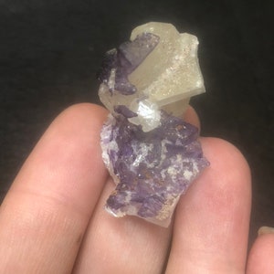 Purple Fluorite w Barite from Blanchard Mine, Bingham New Mexico