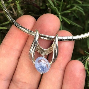 Dumortierit Sterling Silber Halskette