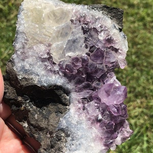 Big Amethyst with Calcite Cluster from Bombay India