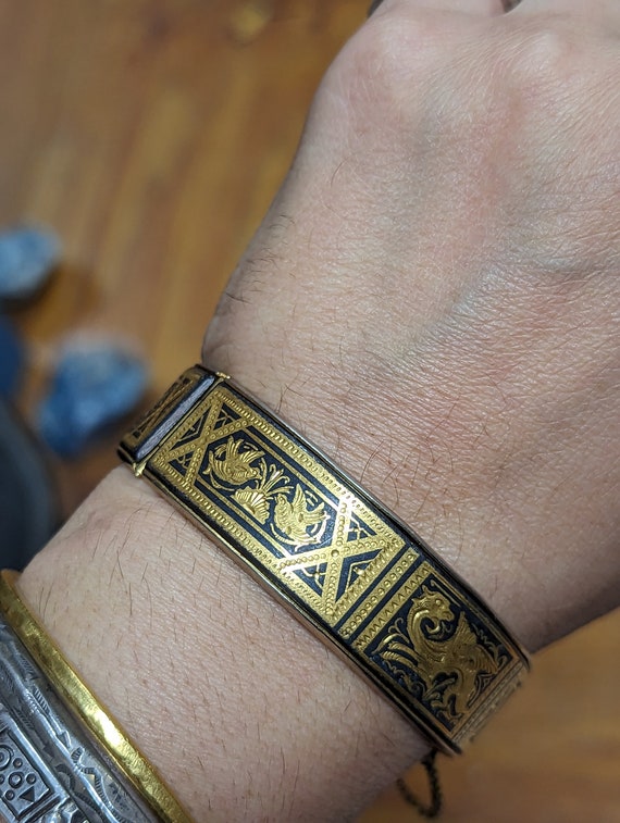 Toledo Gold Vintage 1980 Bangle Bracelet - image 1