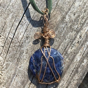 Sodalite Wire Wrapped Pendant