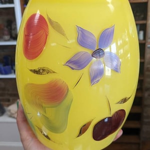 Vintage 1930 Bartlett Collins Hand painted Glass Cookie Jar