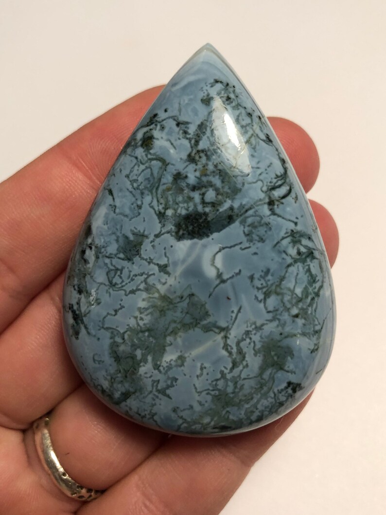 Big Blue Owyhee Opal From Oregon Canochon/polished Healing Etsy
