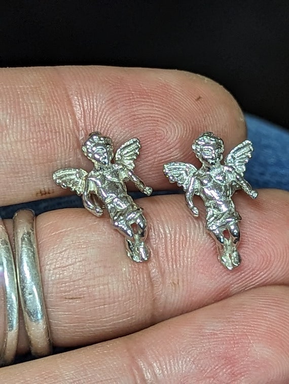 Sterling Silver Angel Earrings - image 4