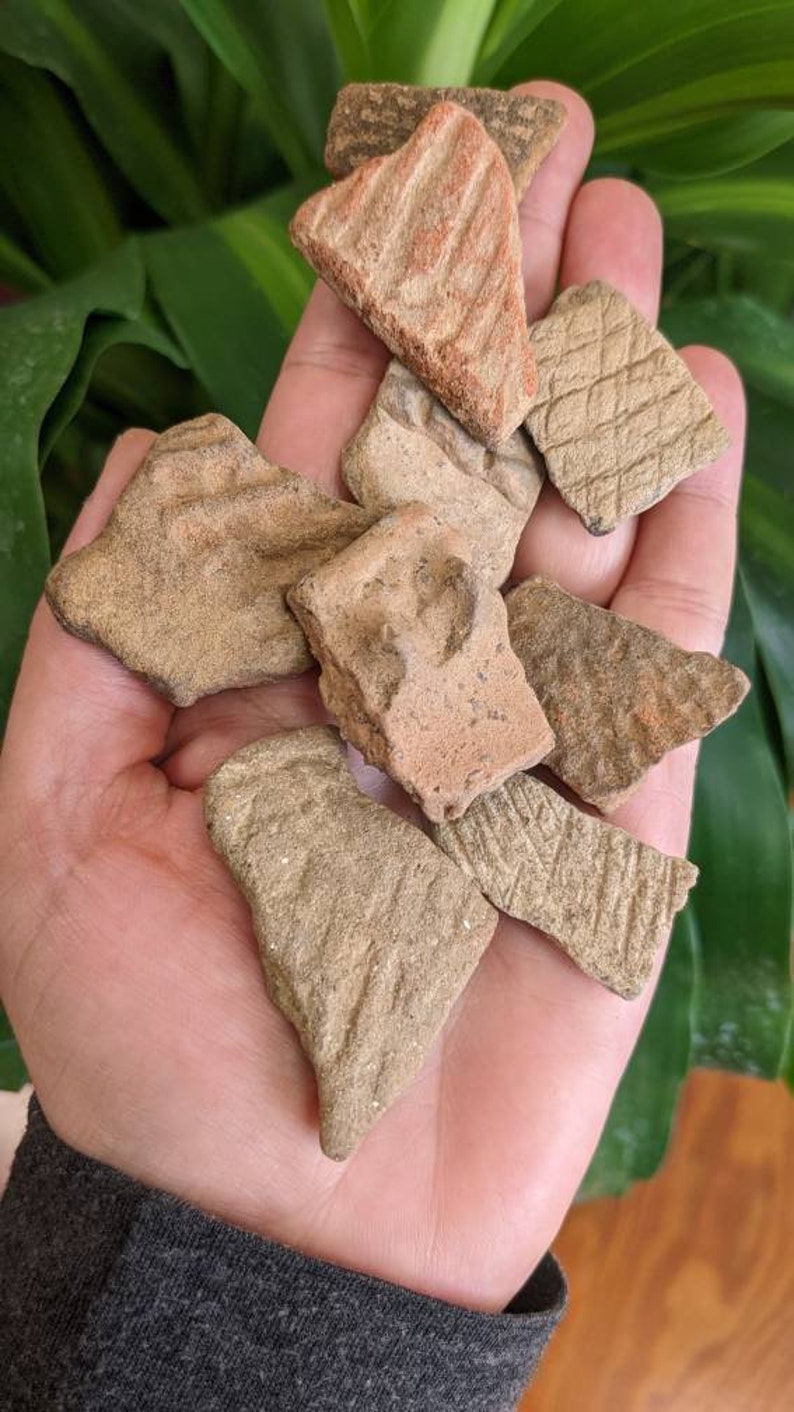 Native American Pottery Shards Alabama Etsy